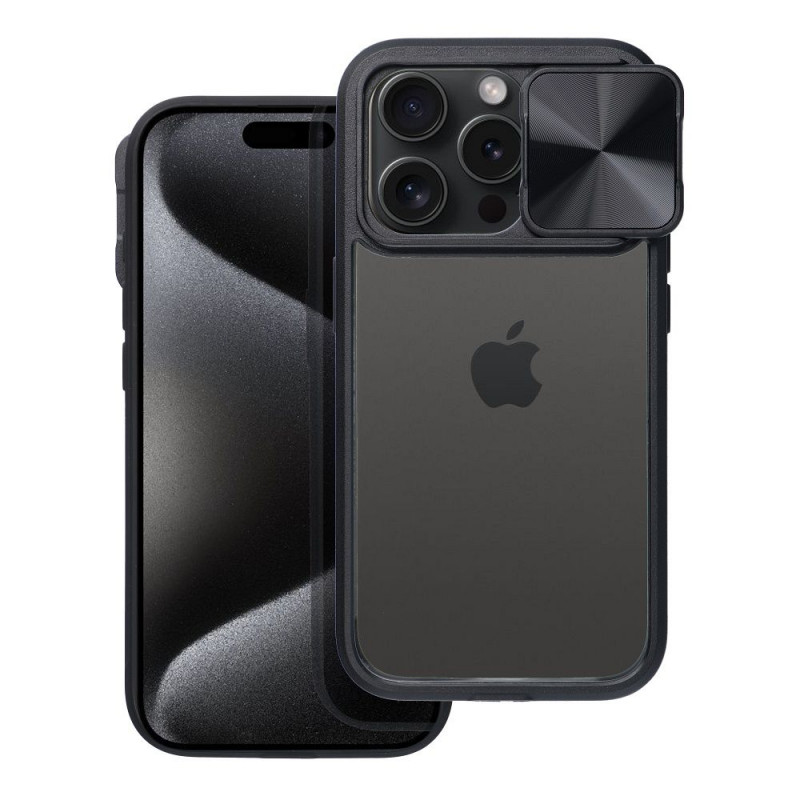 Apple iPhone 15 Plus Coque Slider Noir
