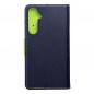 Samsung Galaxy A55 Portefeuilles Fancy Book Marine / Citron vert