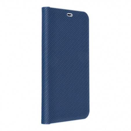Samsung Galaxy A15 5G Portefeuilles LUNA Book Carbon Fibre de carbone, Élégant  Bleu