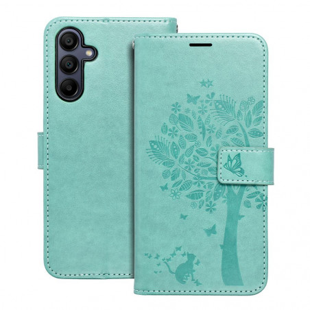 Samsung Galaxy A15 5G Portefeuilles MEZZO Book Arbre  Vert
