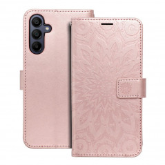 Samsung Galaxy A15 5G Portefeuilles MEZZO Book Mandala  Or rose