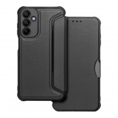 Samsung Galaxy A15 5G Portefeuilles Razor Book Fibre de carbone, Modèle de carbone  Noir