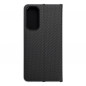 Samsung Galaxy A25 5G Portefeuilles LUNA Book Carbon Fibre de carbone, Élégant  Noir