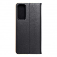Samsung Galaxy A25 5G Portefeuilles LUNA Book Gold Élégant  Noir