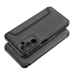 Samsung Galaxy A25 5G Portefeuilles Razor Book Fibre de carbone, Modèle de carbone  Noir