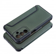 Samsung Galaxy A25 5G Portefeuilles Razor Book Fibre de carbone, Modèle de carbone  Vert foncé