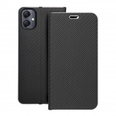 Samsung Galaxy A05 Portefeuilles LUNA Book Carbon Fibre de carbone, Élégant  Noir