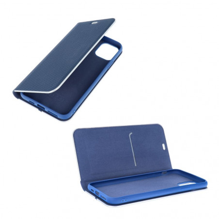 Samsung Galaxy A05 Portefeuilles LUNA Book Carbon Fibre de carbone, Élégant  Bleu
