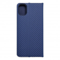 Samsung Galaxy A05 Portefeuilles LUNA Book Carbon Fibre de carbone, Élégant  Bleu