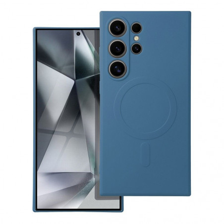 Samsung Galaxy S24 ULTRA Coque Silicone Mag Cover MagSAFE  Bleu