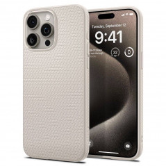 Apple iPhone 15 Pro Max Coque Spigen  Liquid Air Titane naturel