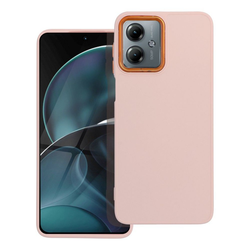 Motorola Moto G14 Coque FRAME Élégant  Rose poudré