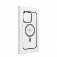 Apple iPhone 15 Pro Max Coque Color Edge Mag MagSAFE  Gris titane