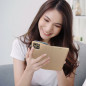 Oppo A58 Portefeuilles Smart Case Book Or