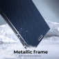 Samsung Galaxy S23 FE Portefeuilles LUNA Book Carbon Fibre de carbone, Élégant  Bleu