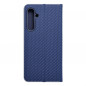 Samsung Galaxy S23 FE Portefeuilles LUNA Book Carbon Fibre de carbone, Élégant  Bleu