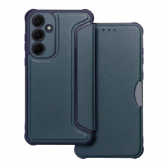 Samsung Galaxy A35 Portefeuilles Razor Book Fibre de carbone, Modèle de carbone  Bleu