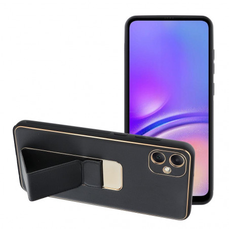 Samsung Galaxy A05 Coque LEATHER Case Kickstand Noir