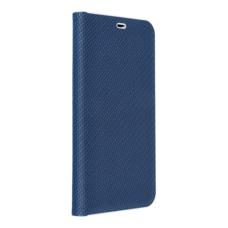Samsung Galaxy A55 Portefeuilles LUNA Book Carbon Fibre de carbone, Élégant  Bleu