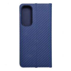 Samsung Galaxy A55 Portefeuilles LUNA Book Carbon Fibre de carbone, Élégant  Bleu
