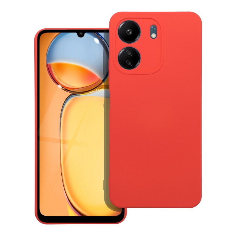 XIAOMI Redmi 13C Coque Silicone Élégant  Pêche