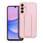 Samsung Galaxy A15 5G Coque LEATHER Case Kickstand Rose