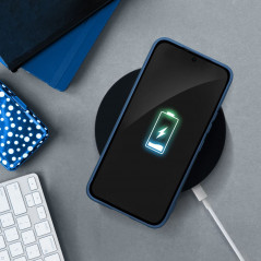 Samsung Galaxy A25 5G Coque Silicone Élégant  Bleu