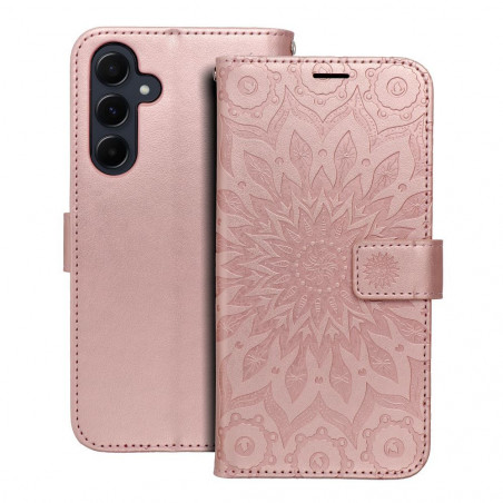 Samsung Galaxy A55 Portefeuilles MEZZO Book Mandala  Or rose