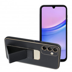 Samsung Galaxy A15 5G Coque LEATHER Case Kickstand Noir