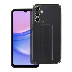 Samsung Galaxy A15 5G Coque LEATHER Case Kickstand Noir