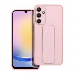 Samsung Galaxy A25 5G Coque LEATHER Case Kickstand Rose