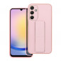Samsung Galaxy A25 5G Coque LEATHER Case Kickstand Rose