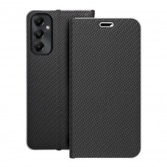 Samsung Galaxy A05s Portefeuilles LUNA Book Carbon Fibre de carbone, Élégant  Noir