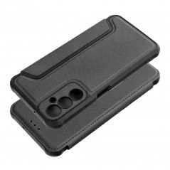Samsung Galaxy A05s Portefeuilles Razor Book Fibre de carbone, Modèle de carbone  Noir