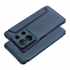 XIAOMI Redmi Note 13 5G Portefeuilles Razor Book Fibre de carbone, Modèle de carbone  Bleu