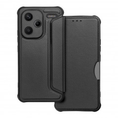 XIAOMI Redmi Note 13 Pro Plus 5G Portefeuilles Razor Book Fibre de carbone, Modèle de carbone  Noir