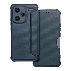XIAOMI Redmi Note 13 Pro Plus 5G Portefeuilles Razor Book Fibre de carbone, Modèle de carbone  Bleu