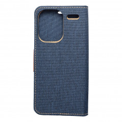 XIAOMI Redmi Note 13 Pro Plus 5G Portefeuilles Canvas Book Bleu marine