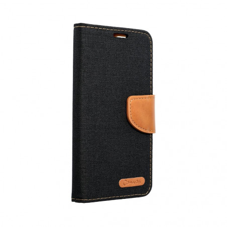 XIAOMI Redmi Note 13 Pro Plus 5G Portefeuilles Canvas Book Noir