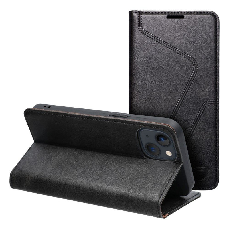Apple iPhone 13 Portefeuilles Forcell F-PROTECT RFID Blocker Book Élégant  Noir