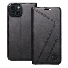 Apple iPhone 15 Portefeuilles Forcell F-PROTECT RFID Blocker Book Élégant  Noir