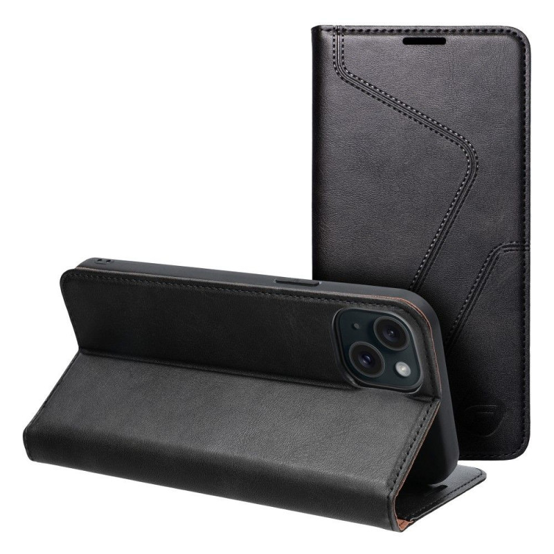 Apple iPhone 15 Plus Portefeuilles Forcell F-PROTECT RFID Blocker Book Élégant  Noir