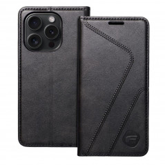 Apple iPhone 15 Pro Portefeuilles Forcell F-PROTECT RFID Blocker Book Élégant  Noir