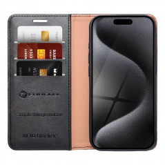 Apple iPhone 14 Portefeuilles Forcell F-PROTECT RFID Blocker Book Élégant  Noir