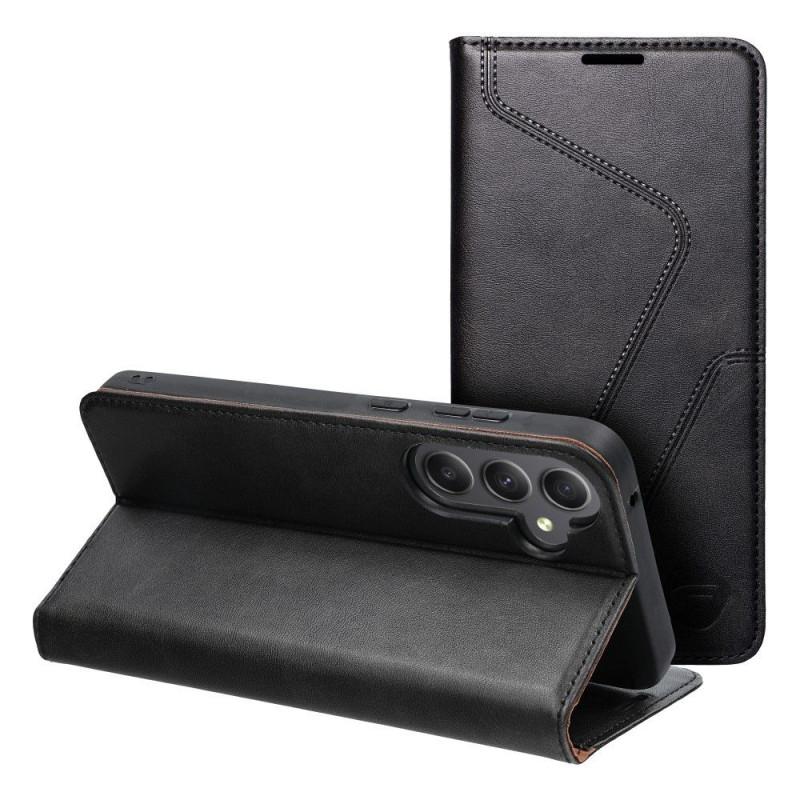 Samsung Galaxy A35 Portefeuilles Forcell F-PROTECT RFID Blocker Book Élégant  Noir