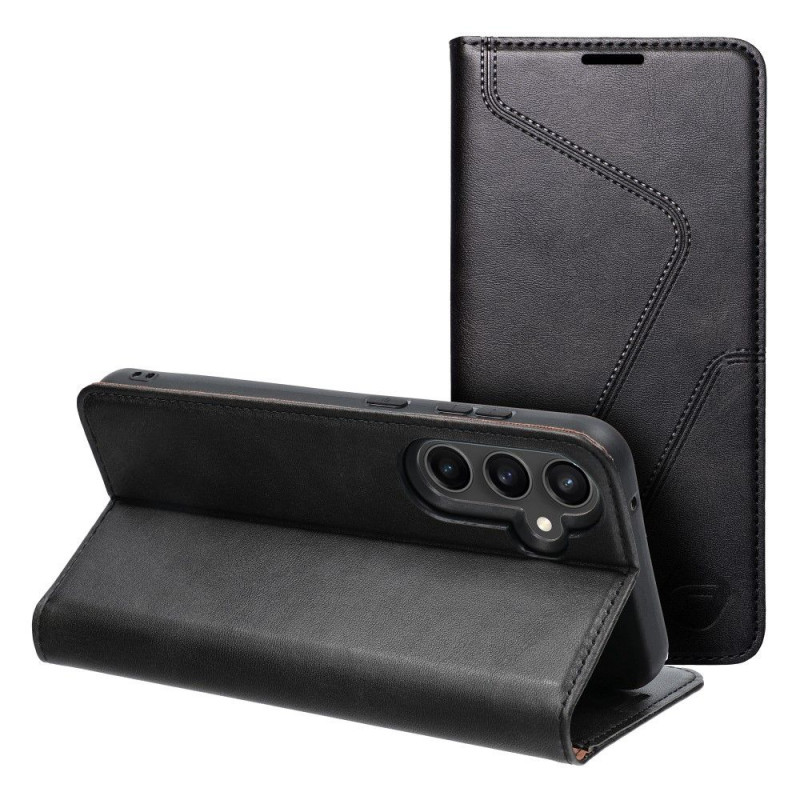 Samsung Galaxy S24 Portefeuilles Forcell F-PROTECT RFID Blocker Book Élégant  Noir