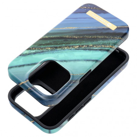 Apple iPhone 15 Coque Forcell F-Pprotect Mirage MagSAFE  Marbre de jade
