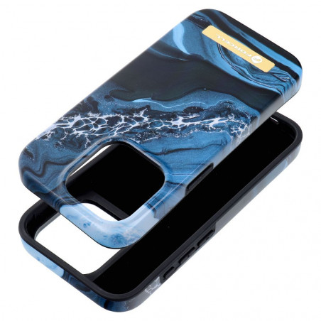 Apple iPhone 15 Pro Max Coque Forcell F-Pprotect Mirage MagSAFE  Marbre océan