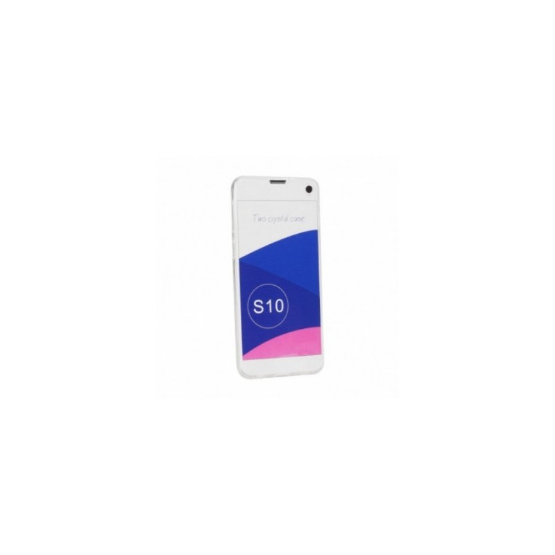 360 Ultra Slim Front+Back sur le Samsung Galaxy S10 FORCELL Étui en silicone Transparent
