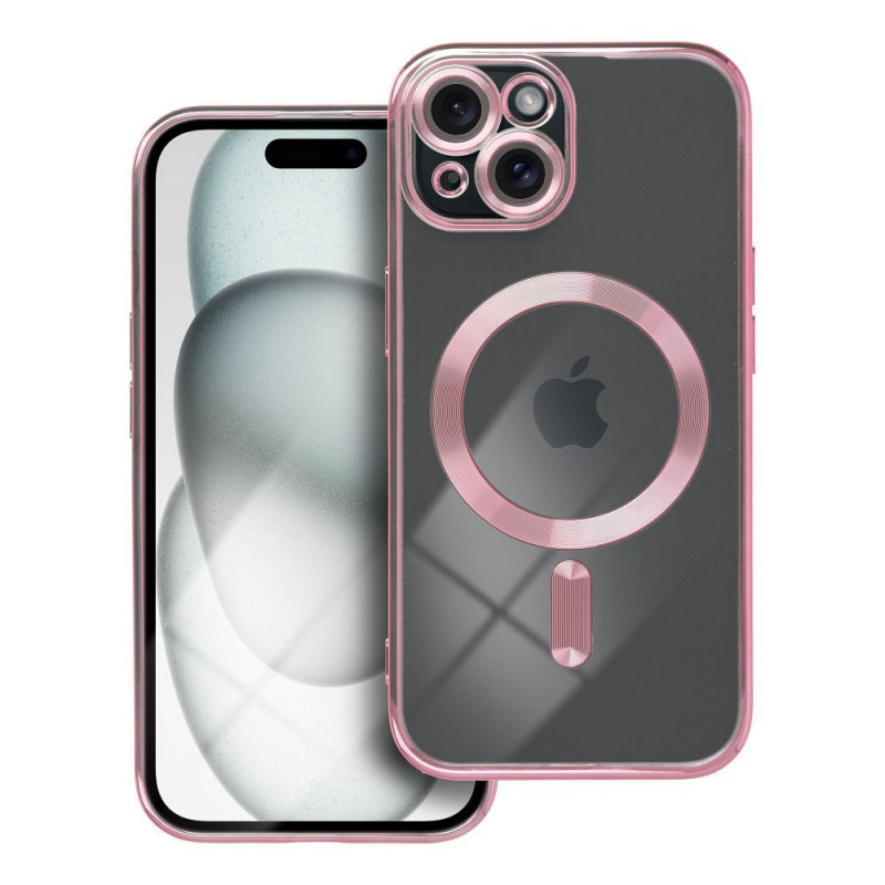 Apple iPhone 15 Coque Electro Mag MagSAFE  Or rose